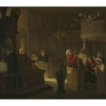 thumbnail image 3 of Adolph Tidemand 22x20 Black Modern Framed Museum Art Print Titled - Service in a Norwegian Country Church (1845), 3 of 5