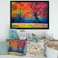 thumbnail image 3 of Designart 'Abstract Vibrant Red Tree In Autumn Landscape' Traditional Framed Art Print, 3 of 4