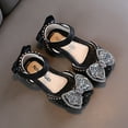 thumbnail image 6 of LNMQLPDBS Little Girl Shoes Flat Non-Slip Dress Shoes Dance Show Performance Shoes with Beautiful Bowknot Decoration Princess Dress Shoes for Communion Party and Wedding Black 2-2.5 Years, 6 of 6