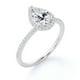 thumbnail image 4 of JeenMata Anillo de Compromiso de 1 Quilate con Piedra Natal de Abril en Corte de Pera - Anillo de Bodas - Anillo de Halo - Anillo Pavé - Anillo de Promesa - Baño de Oro Blanco de 18 K sobre Plata, 4 of 6