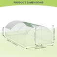 thumbnail image 2 of 2025 New Large Metal Chicken Coop, Outdoor Wire Mesh Poultry Cage with 4 Corner Reinforcement Ribs, 210D Anti-Uv Rain Cloth, Animal House for Backyard Hen,Dog Rabbit, Duck, Quail, Goat, 2 of 7