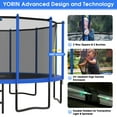 thumbnail image 3 of YORIN Trampoline with Trampoline Light, 1500LBS 15FT Trampoline for 8-9 Kids Adults, Recreational Trampoline with Basketball Hoop, Ladder, Galvanized Outdoor Heavy Duty Trampoline, 3 of 6
