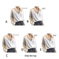 thumbnail image 3 of Camisa de manga larga para Mujer Sonducket color sólido moda de primavera trabajo en casa oficina escuela L, 3 of 6