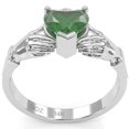 thumbnail image 5 of Claddagh Lab-Created Emerald Ring In Solid 14k White Gold, 5 of 6
