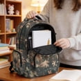 thumbnail image 5 of Xoenoiee Deer Forest Hunting Camouflage Print Kids School Backpack Bookbag Casual Travel Daypack School Backpack for Teens Boys Middle School Laptop Backpack with Zippe Pocket and Adjustable Straps, 5 of 7