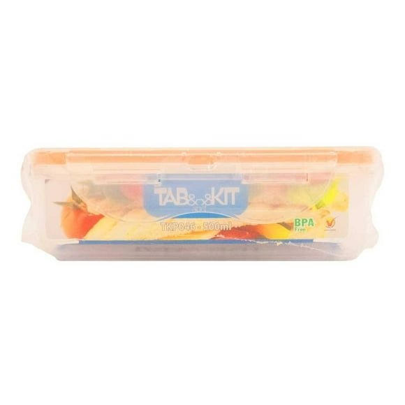 Tóper Prichos de Plástico Cuadrado con Goma en la Tapa con Broches Transparente 2 Piezas