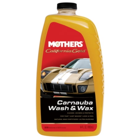 Mothers California Gold California Gold Carnauba Wash & Wax - The quick and easy way to clean, shine and protect your paint, 64 oz bottle, sold by (Best Way To Shine Your Car)