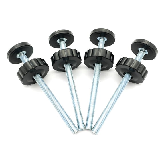 Vmaisi Barras roscadas de husillo de 8 mm, paquete de 4, 12 cm, negras