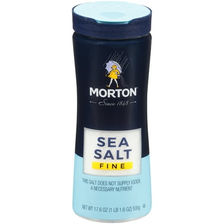 - Morton Fine Sea Salt - Fast Dissolving for Marinades, Soups and Dressings, 17.6 OZ Canister