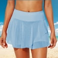 thumbnail image 4 of VUPSGEZ Polka Dot Swing Waist Maxi Skirts Women'S Swim Skirt Mesh Tiered Ruffle Athletic Swimsuit Skirt High Waisted Beach Bikini Bottom With Shorts Women'S Cotton Eyelet Midi Skirt(Blue,M), 4 of 4