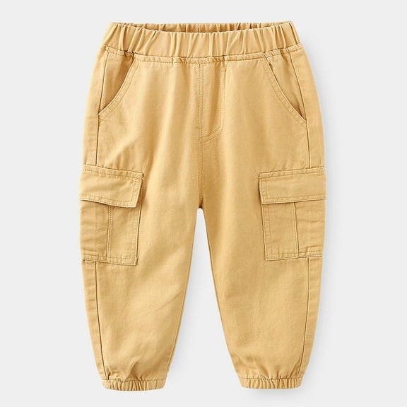 Boys Cargo Pants Girls Khaki Pants Straight Leg Regular Pants for Boys Fashion 2T