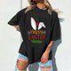 thumbnail image 2 of Blusa informal de manga corta con cuello redondo y estampado de Pascua para mujer Pompotops hfajkhk128300, 2 of 6