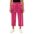 thumbnail image 4 of Lumtrix Womens&nbsp;Capri&nbsp;Pants Barrel Sweatpants Baggy Wide Leg Lounge Pants Summer Travel Pants Beach Vacation Trousers Hot Pink S, 4 of 4