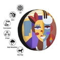 thumbnail image 6 of PUREYAH Abstract African Cute Female Rv Spare Tire Cover, Wheel Covers Protectors Universal Fit for Camping Travel Trailer Truck 17 inch, 6 of 6