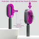 thumbnail image 5 of Cepillo de pelo autolimpiante para mujeres, cepillo de pelo con cerdas de jabalí, cepillo masajeador con cojín de aire 3D, cepillo de pelo autolimpiante para mujeres para cabello enredado y anudado, 5 of 5