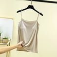 thumbnail image 2 of Kaemgyyd Women's Tank Top Soft Comfy Spaghetti Strap Sleeveless Pajamas Tee Basic Layer Side Slit Sleepwear Shirt with Built-In Bra, 2 of 3
