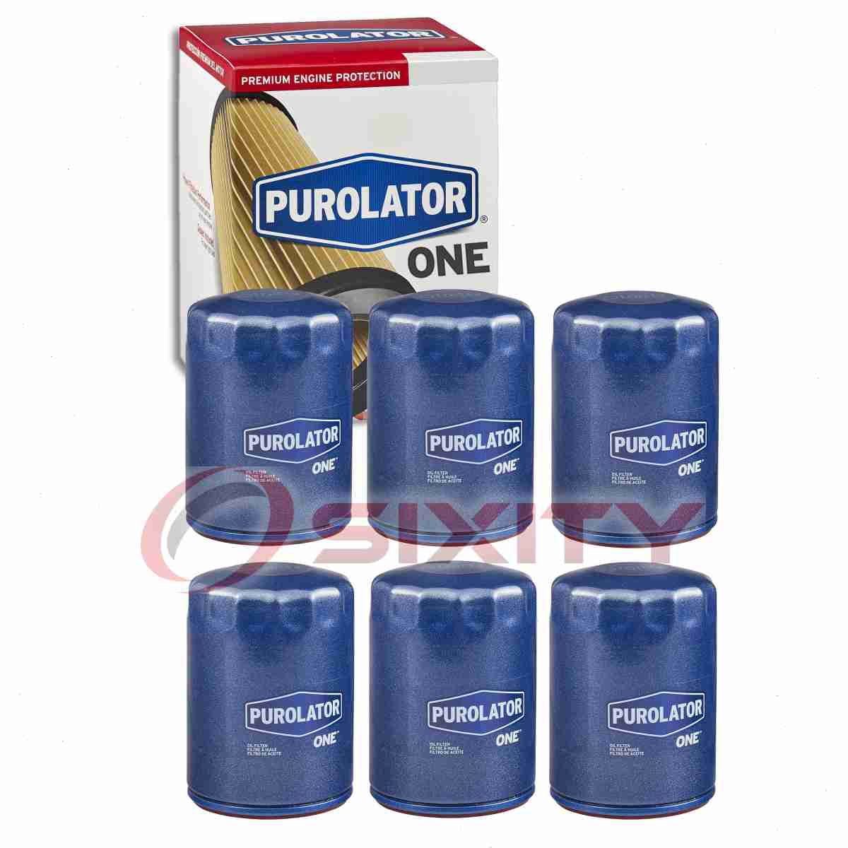 6 pc Purolator ONE PL25288 Engine Oil Filters for Oil Change Lubricant Filters Fits select: 1999-2002 CHEVROLET SILVERADO, 2006-2011 CHEVROLET IMPALA