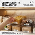 thumbnail image 6 of Pantry Organizers and Storage, Clear Plastic Storage Bins with Handles, Stackable Clear Organizer Bins for Pantry, Fridge Organizer Bins, Refrigerator Storage and Freezer Organizer Bins, Set of 6, 6 of 8