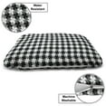 thumbnail image 3 of Black and Grey Pet Bed, Grid of Pinwheel Style Shapes and Circles Abstract Geometric Pattern, Resistant Pad for Dogs and Cats Cushion with Removable Cover, 24" x 39", Black Grey White, by Ambesonne, 3 of 4