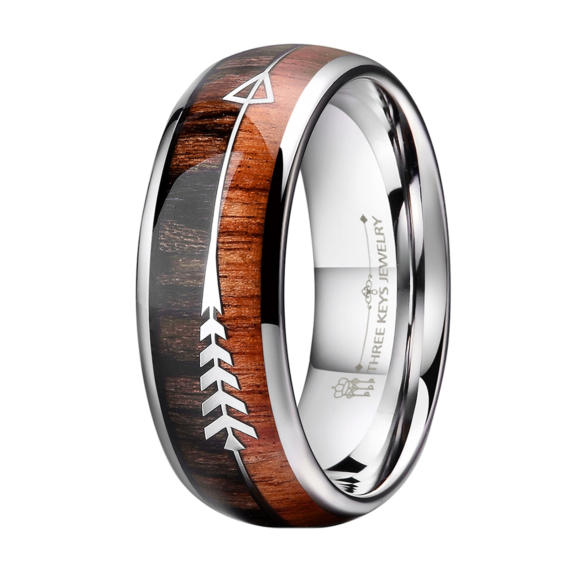 Three Keys Jewelry THREE KEYS JEWELRY 8mm Mens Engagement Band