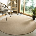 thumbnail image 2 of SAFAVIEH Courtyard Blair Checkered Indoor/Outdoor Area Rug, Natural/Cream, 7'10" x 7'10" Round, 2 of 8