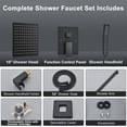 thumbnail image 2 of Shower Faucet Set Matte Shower System Shower Faucet with Rain Shower Head and Handheld Shower Faucets Sets Complete Shower Combo Set Roughin Valve and Trim Kit Included, 2 of 9