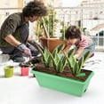 thumbnail image 4 of Meitianfacai Vegetable Planting Pot Plastic Flower Pot Balcony Vegetable Planting Trough, Green, 4 of 5