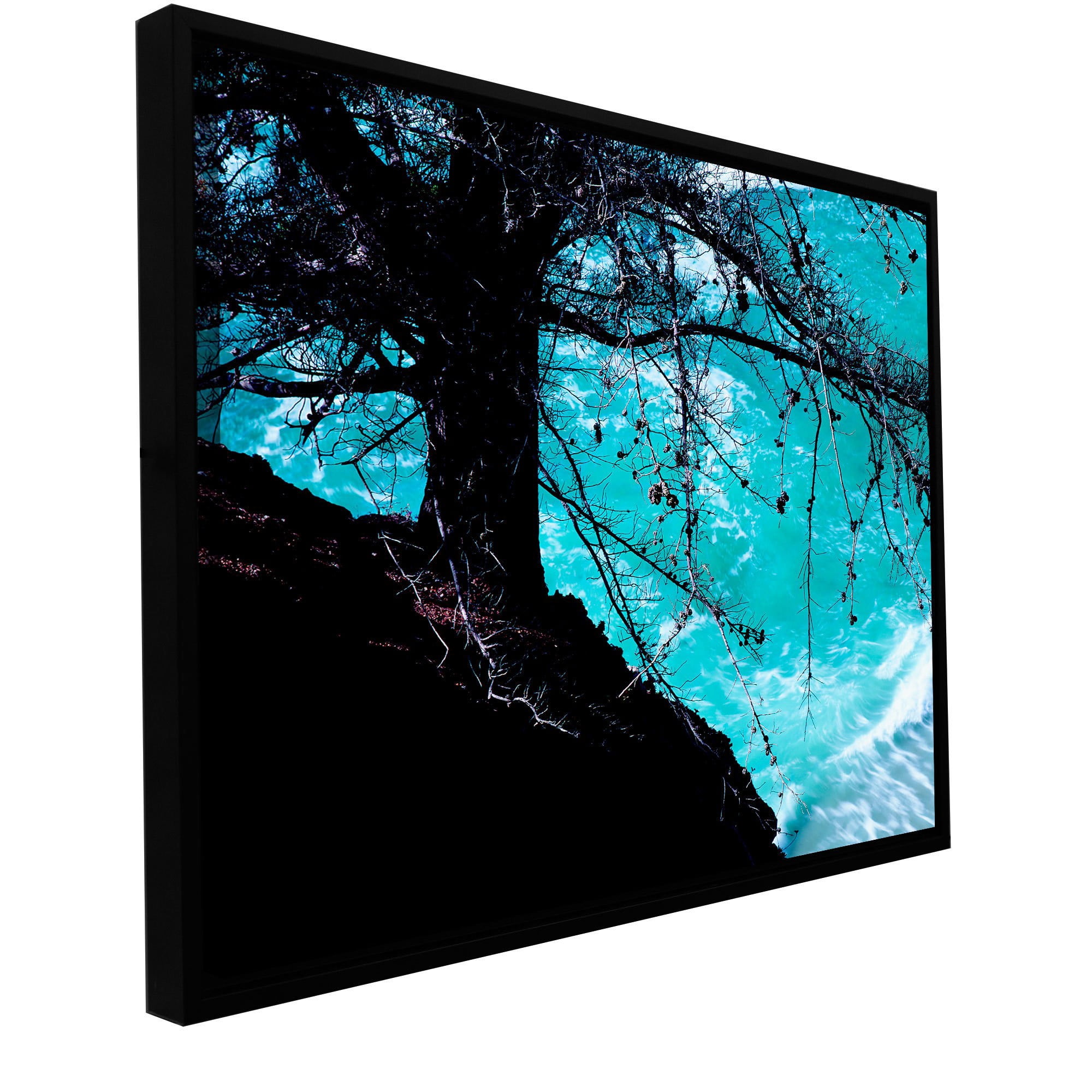 ArtWall Dean Uhlinger "Big Sur Coast" Floater Framed Gallery-Wrapped Canvas