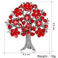 thumbnail image 2 of Crystal Tree Design Brooch Pin Bling Red Brooch Bling for Women Girls, 2 of 3