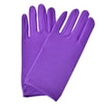 thumbnail image 2 of Men's and Women's Gloves Costume Accessories Wrist Length Spandex Stretch Halloween Cosplay Party Wedding Prom Gloves Purple One Size, 2 of 3