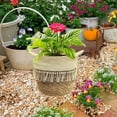 thumbnail image 6 of Wovilon Rattan Flower Basket Woven Flower Pot Double Ear Oval Storage Basket Flower Arrangement Gift Basket Home Storage Rattan Flower Basket With Tassels, 6 of 6