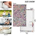 thumbnail image 3 of SKYSONIC Watercolor Paisley Hand Towels 2 PCS, Cotton Bath Towel for Drying Face Hands Body ,Absorbent Lightweight Towels for Bathroom Ktichen Travel Gym, 16"x28", 3 of 7