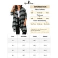 thumbnail image 6 of Agnes Orinda Plus Size Front Open Cardigan for Women Lightweight Boho Striped Long Cardigans Sweaters 3X Black, 6 of 6