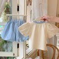 thumbnail image 2 of Conjunto de ropa elegante de verano 2025 para niñas, camiseta y pantalones cortos de dibujos animados, traje informal de 2 uds para bebés y niños, conjunto de camisetas para niños, 2 of 6