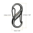 Zipper Clip, 6Pcs Zinc Alloy Dual Opening Zipper Clip Theft Deterrent