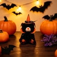 thumbnail image 4 of WYBXZ Black Pumpkin Bear Plush, 11.81IN Stuffed Animal for Halloween, Soft Lint-Free Plush, Spooky Cute Fall Decorative Pillow Toy, 4 of 7
