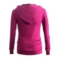 thumbnail image 3 of Doublju Womens Zip Up Solid Hoodie With Plus Size, 3 of 3