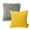 Gray & Yellow, variant on Phantoscope Designer's Choice Decorative Throw Pillow Set, Fluffy Faux Fur & Quilted Velvet Bundle, for Sofa Couch Bedroom, 18" x 18", White Fur and Velvet, 2 Pack