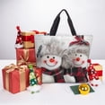 thumbnail image 6 of Vsdgher Christmas Snowman With Hat print Tote Bag for Women Shoulder Bag with Zipper Large Shoulder Bag Handle Handbag Portable Washable for Travel, Work, 6 of 8