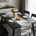 thumbnail image 2 of Gray White Table Runner 48 Inches Long, Vintage Country Abstract Gradient Mottled Kitchen Coffee Dining Table Decoration for Home Party Birthday Wedding Home Decor 13x48 Inches, 2 of 8