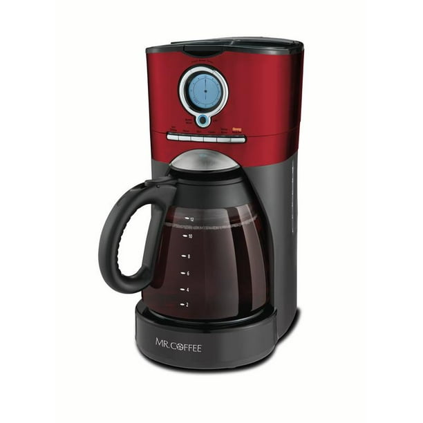 Mr. Coffee 12 Cup Programmable Red Coffee Maker