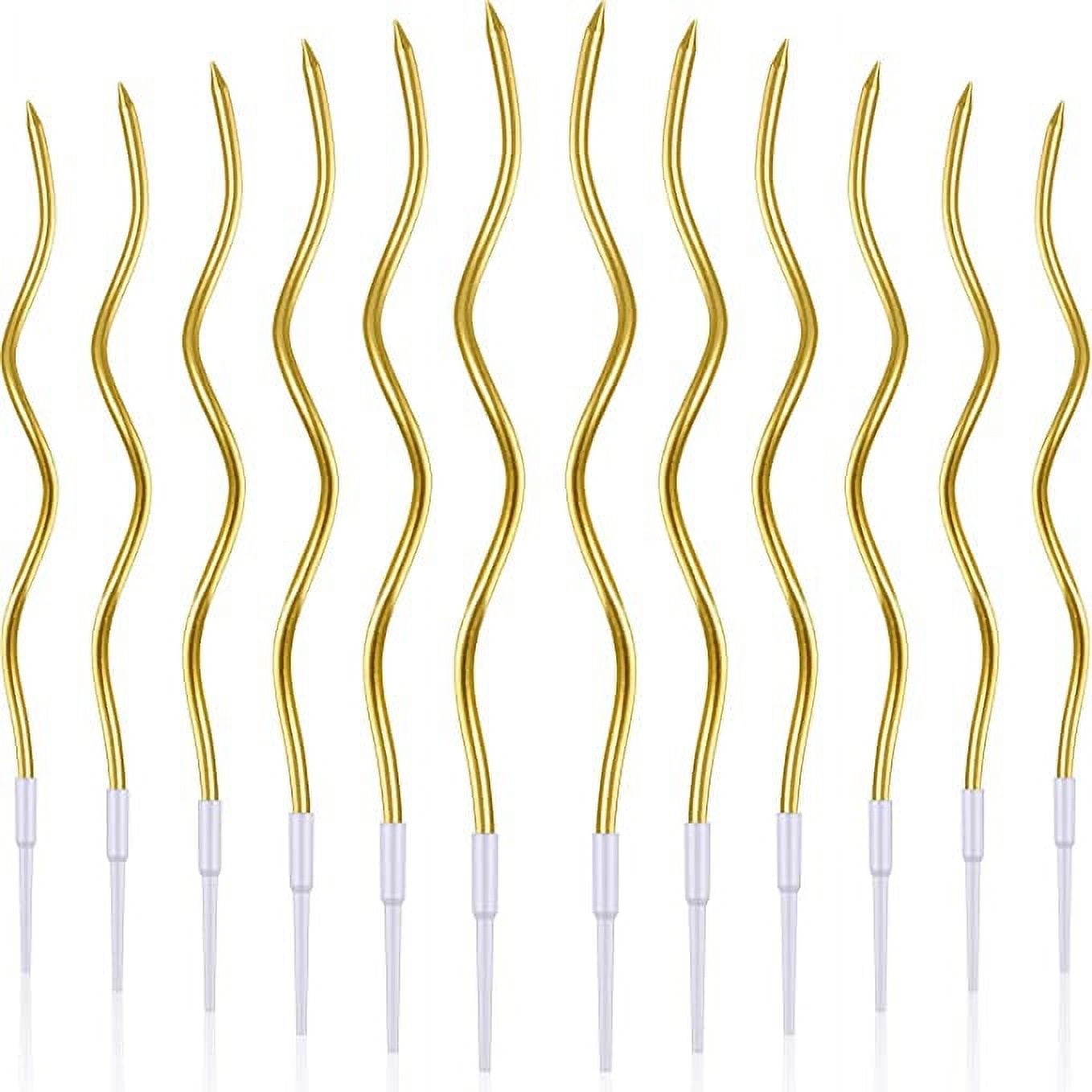 Bougie Etincelle Anniversaire SHUBEIEUMI 24 Pièces Bougies De Gâteau D' Anniversaire, Bougie Anniversaire Longue Avec Supports Fontaine Gateau Anniversaire