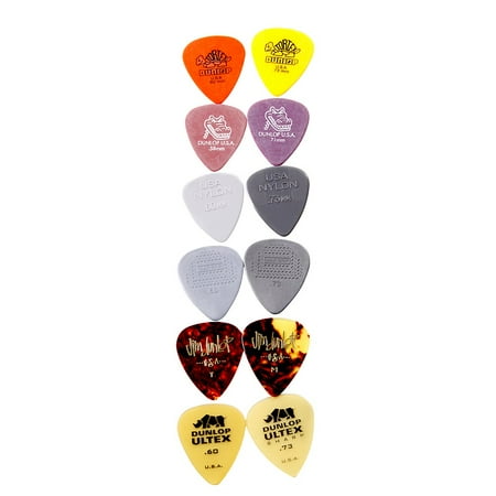 Dunlop Fingerboard - Dunlop PVP101 Light/Medium Pick Variety (12 pack)