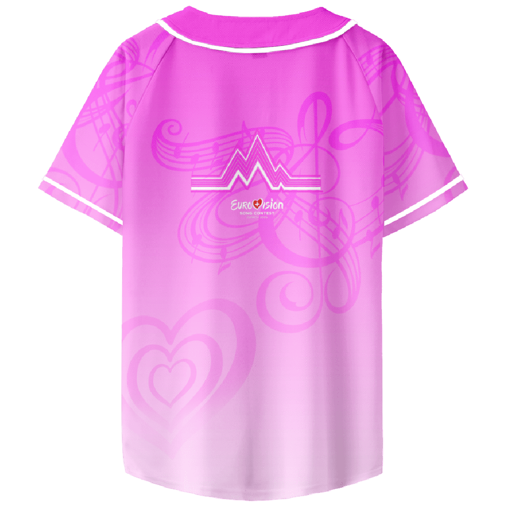 Eurovision Song Print Baseball Jacket T-shirt Unisex Casual New Fashion Summer Short Sleeved Tee Clothing