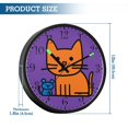 thumbnail image 3 of Voice Activated Clock with Glow Light 12 Inch Large Silent Wall Clock Battery Operated for Home Decor Orange Cat and Small Blue Mouse, 3 of 8
