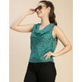 thumbnail image 5 of Moomaya Sleeveless Cowl Neck Printed Satin Top - Women's Elegant Satin Top, 5 of 9