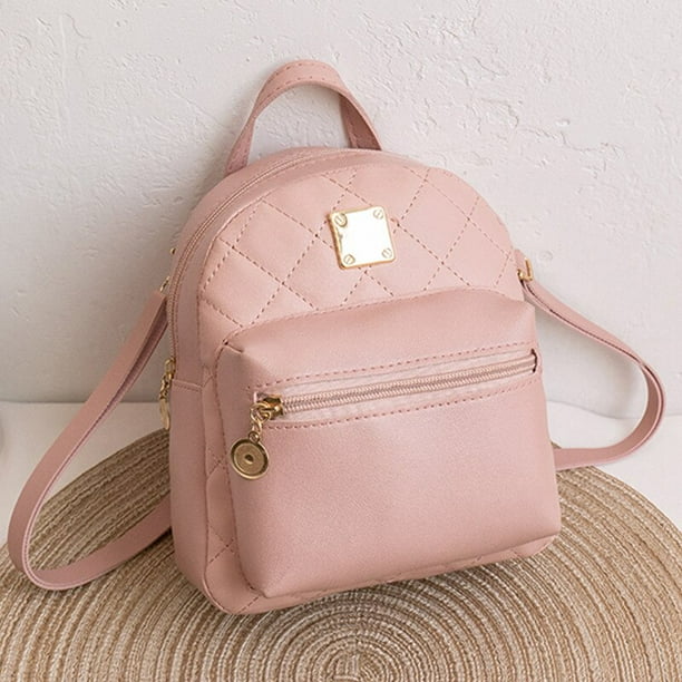 Mini mochila bordada de cuero PU suave para mujer, Bolso pequeño para teléfono, mochila escolar para niñas Fivean unisex
