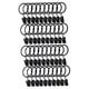 thumbnail image 4 of Anillos para cortinas con clips Accesorios premium Durabilidad Perchas Anillos para cortinas Paquete de 40 unidades de 32 cm interiores, 4 of 8