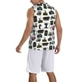 thumbnail image 2 of Naloa Cool Camera Basketball Jersey Reversible Men's Mesh Athletic Sports Shirts Training Practice S-4XLX-Large, 2 of 6