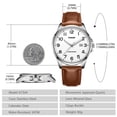 thumbnail image 4 of Watch for Men Minimalist Ultra Thin Wrist Watch Waterproof Quartz Analog Watch with Leather Strap -Gift for Men, 4 of 7